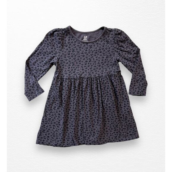 H&M Brown and Black Leopard Print Dress, Size 5T - Picture 3 of 5